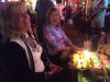 Check out Joyce's Cheshire Cat grin while celebrating her birthday with BFF Lynne.